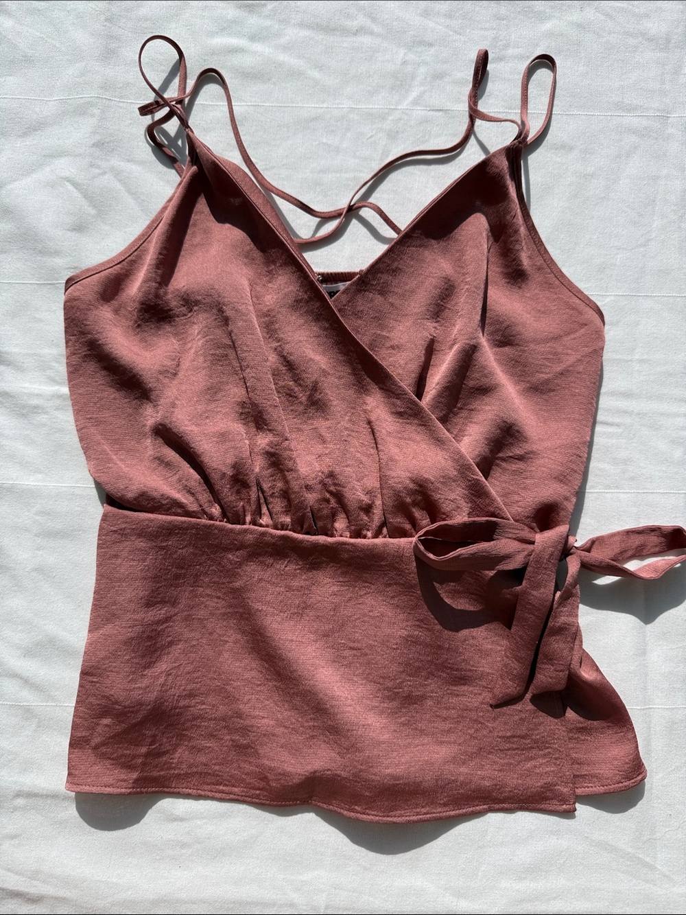 Express Mauve Wrap Camisole with Side Tie